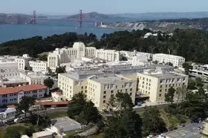 Aerial overview of the Fort Miley medical campus. Source: Veterans Affairs